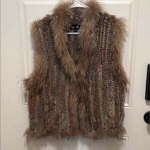 Belle Fare Faux Fur Vest with Fluffy Collar